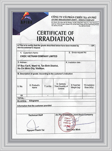 certificate_of_irradiation_CWDC_Vietnam
