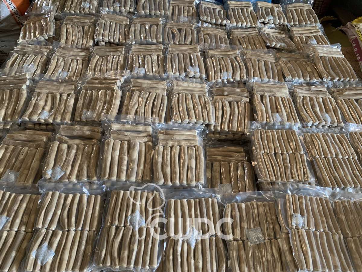 Coffee wood dog chew dental benefits handcrafted in Vietnam by CWDC